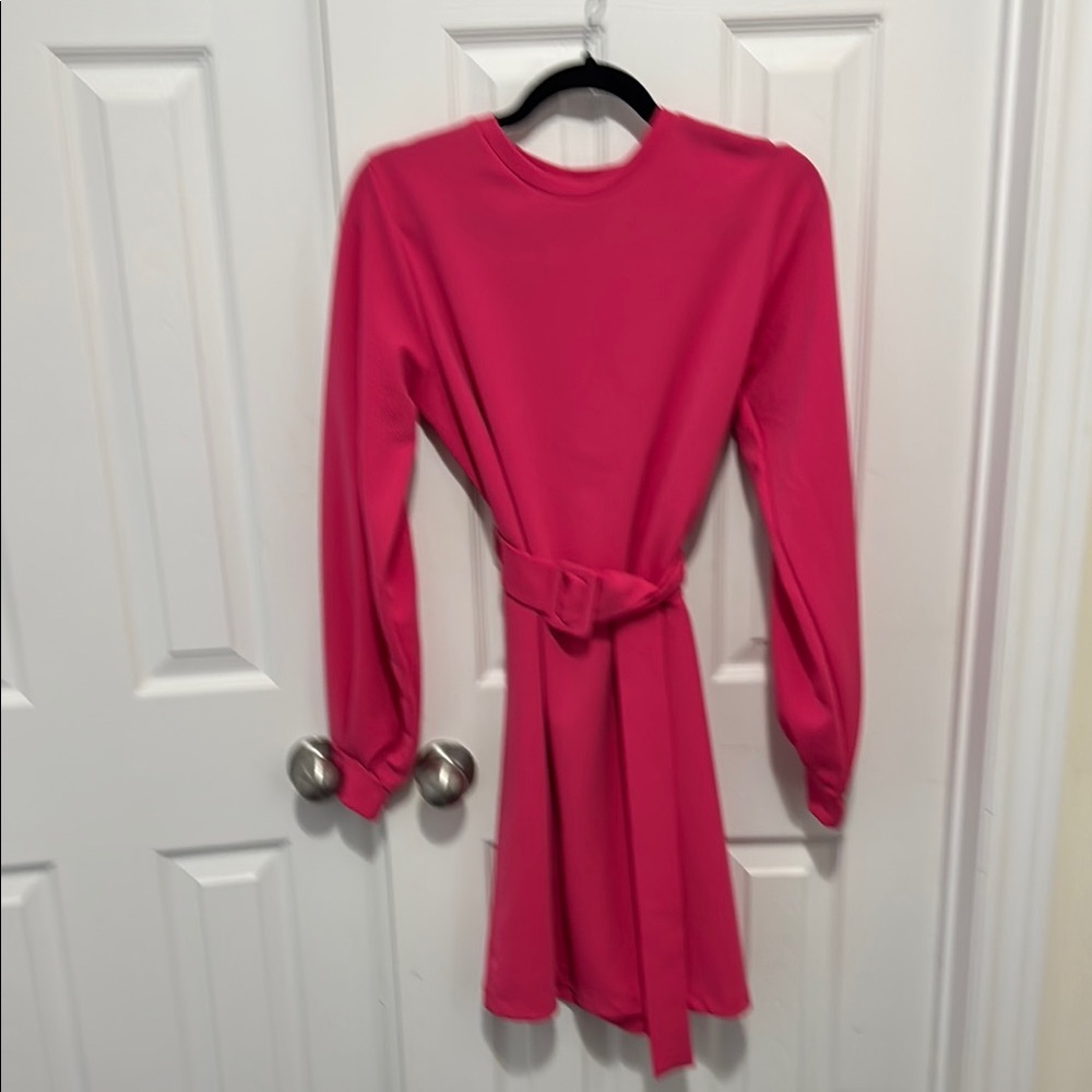 Simons Vibrant Pink Dress with Belt